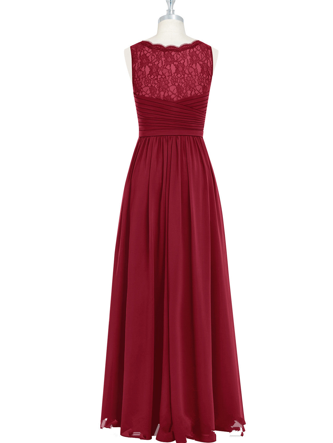 Prom Dresses Ideas, Burgundy Long Chiffon Bridesmaid Dress Party Dress