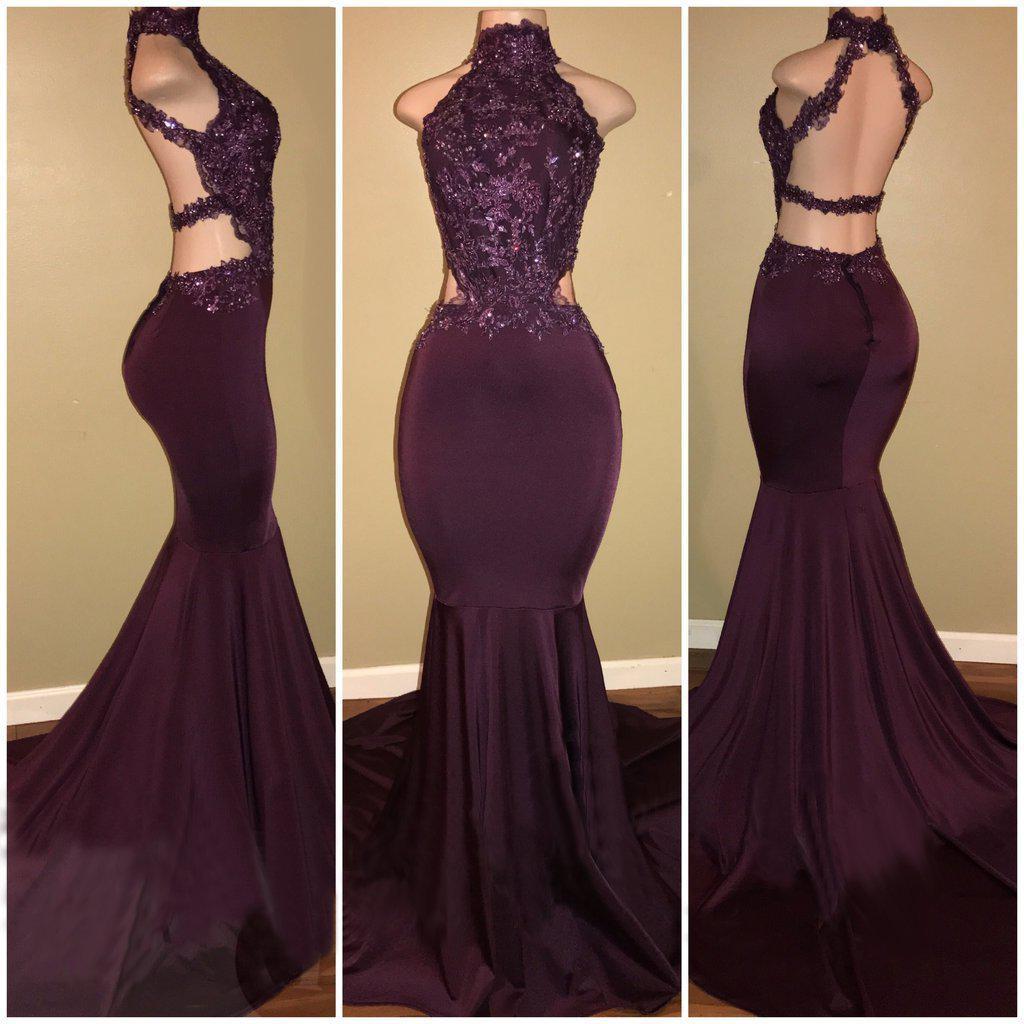 Evening Dress V Neck, 2024 Halter Sexy Sequined Mermaid Backless Bandage Prom Dresses