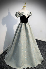 Prom Dresses Shopping, Off the Shoulder Satin Long Prom Dress, A-Line Evening Dress