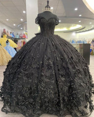 Black quinceañera dress Ball Gown Prom Dresses Evening Gown