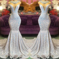 Evening Dress Gown, Glamorous Sequins Mermaid Long Evening Prom Dress Online