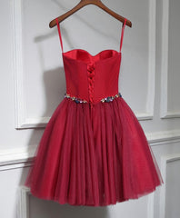 Party Dress For Girls, Cute Sweet Neck Short Prom Dress, Mini Dresses