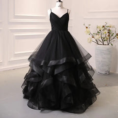 Lace Wined Red Black Quinceanera Dress Spaghetti Straps Ruched Organza Prom Dress