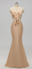 Homecoming Dresses Pretty, Elegant A-Line Sexy V Neck Gold Long Modest Side-Slit Bridesmaid Dress