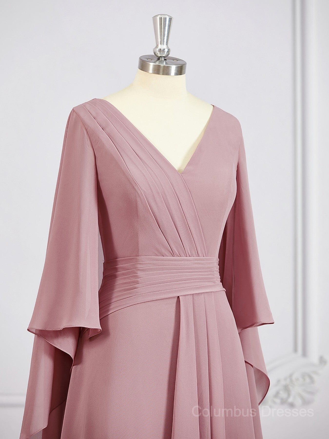 Bridesmaid Dresses Style, A-Line/Princess V-neck Floor-Length Chiffon Mother of the Bride Dresses