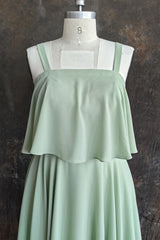 A-line Spaghetti Straps Chiffon Short Bridesmaid Dresses