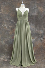 Affordable Spaghetti Straps Chiffon Bridesmaid Dresses