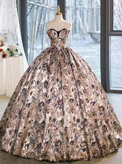 Ball Gown Print Sweetheart Quinceanera Dress