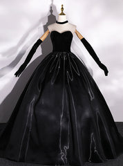 Black Ball Gown Sweetheart Quinceanera Dress