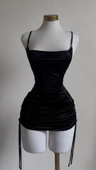 Black Short Prom Dress Sexy Evening Dress