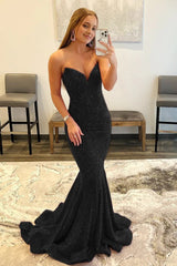 Black Sweetheart Mermaid Prom Dress