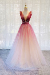 Homecoming Dresses Formal, Burgundy v neck tulle sequin long prom dress burgundy evening dress