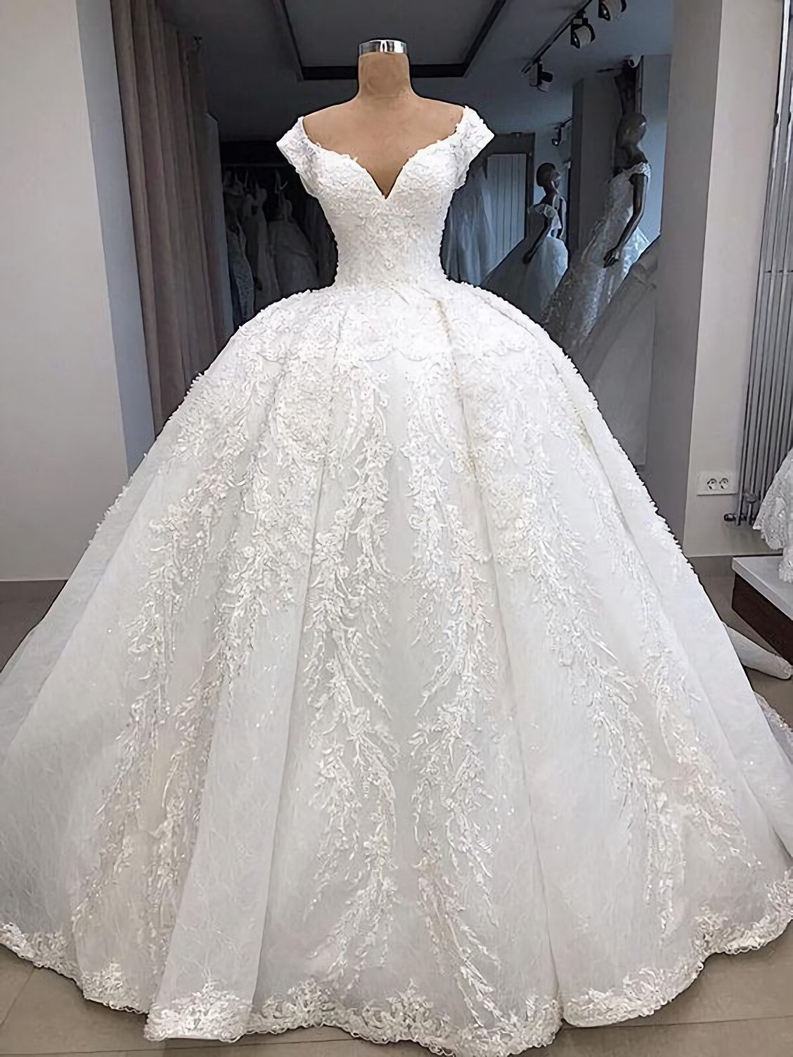 Wedding Dresses With Pockets, Sexy Prom Dress, Ball Gown Evening Dress, Wedding Dress