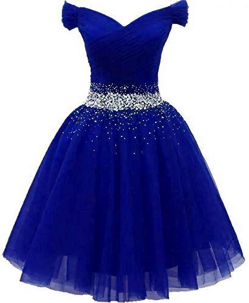 Prom Dresses A Line, Short Dress, For Juniors Off The Shoulder Homecoming Dress, Custom Made