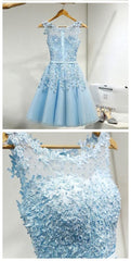 Prom Dress2033, Dress, With Lace Appliques Appliques Homecoming Dresses, Short Homecoming Dress