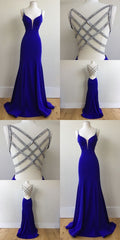 Prom Dress Classy, Royal Blue Prom Dress, For Teens Prom Dresses, Graduation School Party Gown