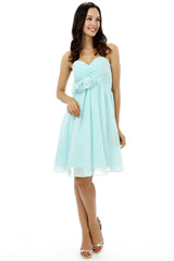 Evening Dress Shopping, Chiffon Floral Knee Length Short Bridesmaid Dresses