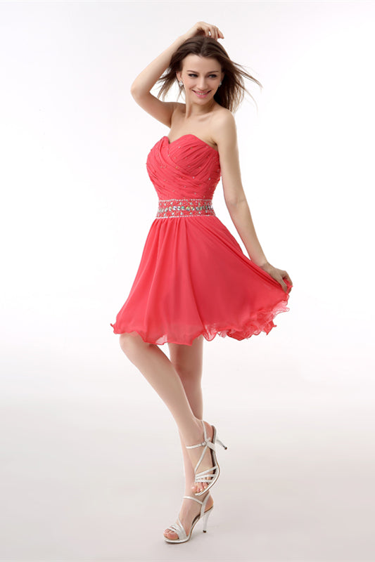 Party Dress Party, Crystal Chiffon Short Homecoming Dresses