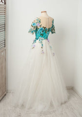 Evenning Dresses Long, chic appliques tulle homecoming dresses beautiful floor length homecoming dresses