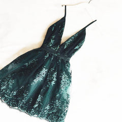 Prom Dresses Tight Fitting, Dark Green Homecoming Dresses,Short Hoco Dress