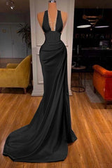 Halter V-Neck Mermaid Prom Dress Elegant