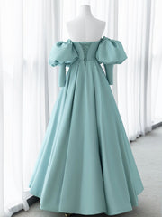 Homecoming Dress Shopping Near Me, Green Sweetheart Neck Satin Long Prom Dress, Green Formal Evening Dresses