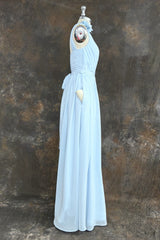 Hand-Made Flower Sleeveless One Shoulder Chiffon Sweetheart Bridesmaid Dress