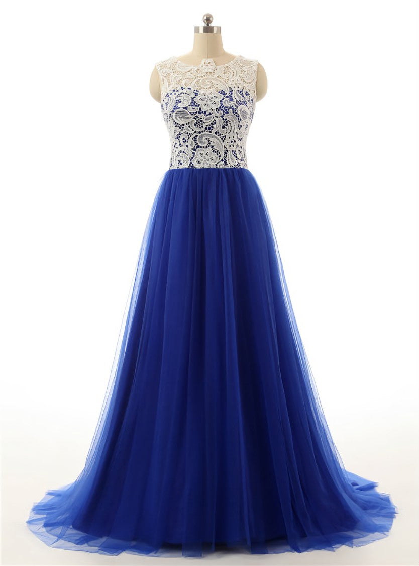 Long Tulle Prom Dresses Royal Blue Prom Dresses Prom Dresses