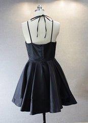 Formal Dresses For Winter Wedding, Lovely Short Straps Halter Navy Blue Summer Women in Stock Homecoming Dresses