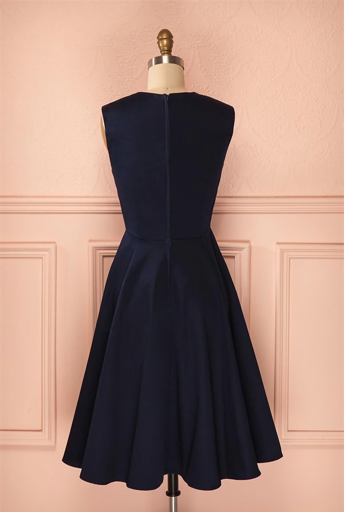 Bridesmaid Dresses Sage Green, Vintage Simple Short Navy Blue Elegant Handmade Homecoing Homecoming Dresses