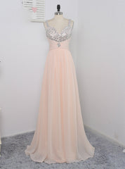 Prom Dresses A-line Spaghetti Straps Sequins Crystals Sexy Long Prom Gown