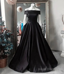 Simple Off The Shoulder Long Ball Gowns Prom Dresses