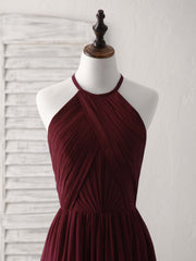 Prom Dresses Prom Dressprom Dress Prom Dresses, Simple Burgundy Chiffon Long Prom Dress, Burgundy Evening Dress