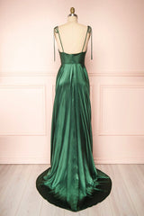 Prom Dressed 2026, Simple Satin Long A-Line Prom Dress, Spaghetti Straps Evening Dress